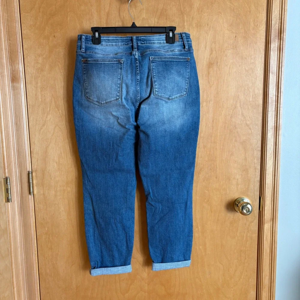 Judy Blue Boyfriend Fit Jeans Women 13/31 Blue‎ Medium Wash High Rise JB88270